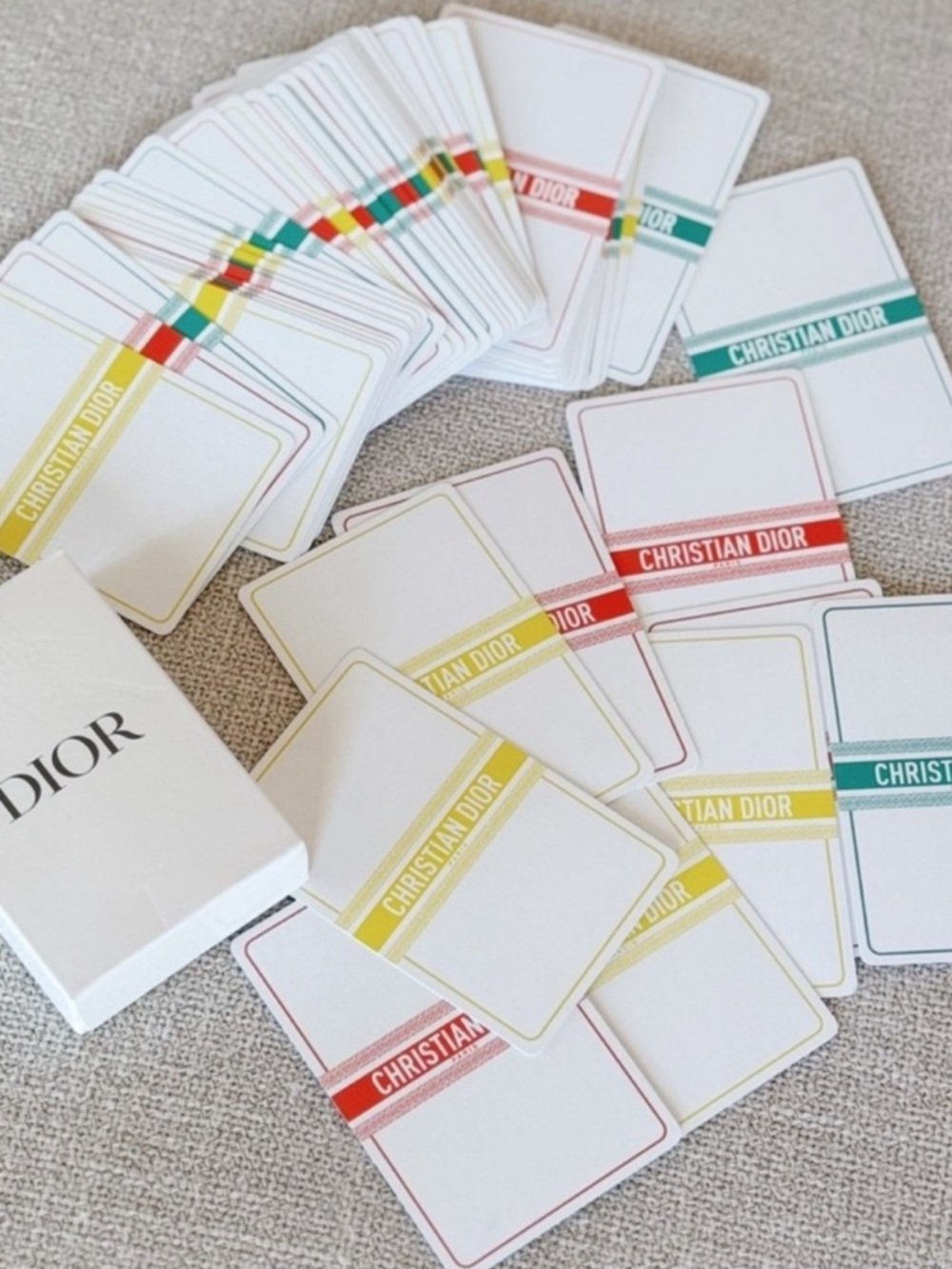 New GWP Dior play Cards Set in White with Multicolor Accents